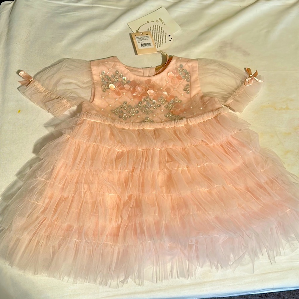 Tutu Du Monde Chelsea Tulle Dress in Porcelain Pink size 3/6 months